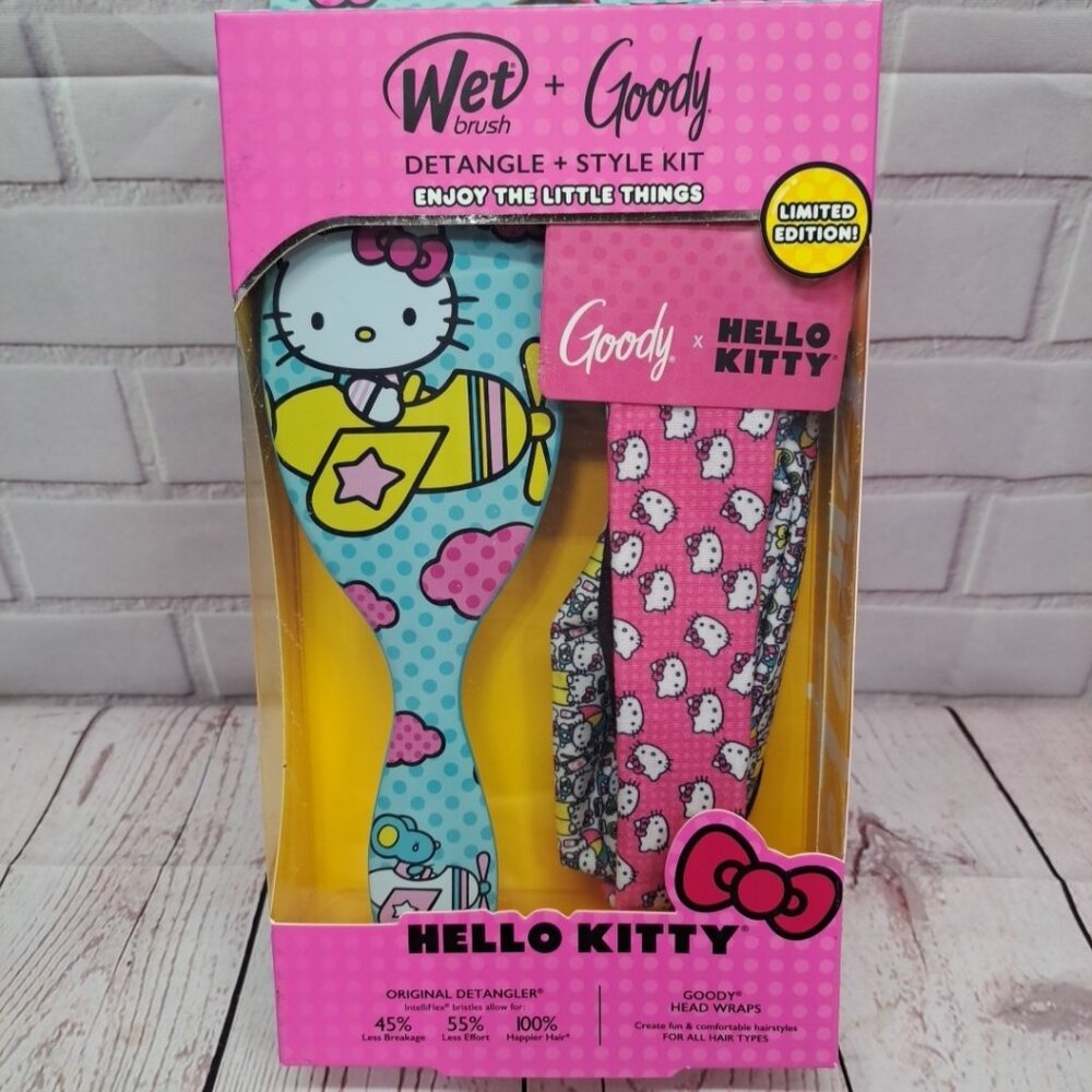Goody Hello Kitty Wet Brush Detangle & Style Kit‎ Limited Edition Sanrio in Box
